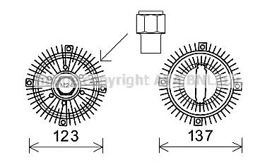 AVA QUALITY COOLING fdc447 -  Сцепление, вентилятор радиатора